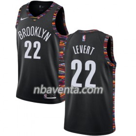 Camiseta Hombre Brooklyn Nets Caris LeVert 22 2018-19 Nike City Edition Negro Swingman
